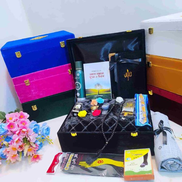 Large size islamic luxury makhmal quran sharif gift package