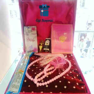 Pink colour medium size Islamic gift package 01