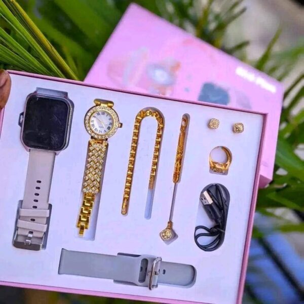 A58 Smart Watch & Jewellery Combo Set for Women - Image 3
