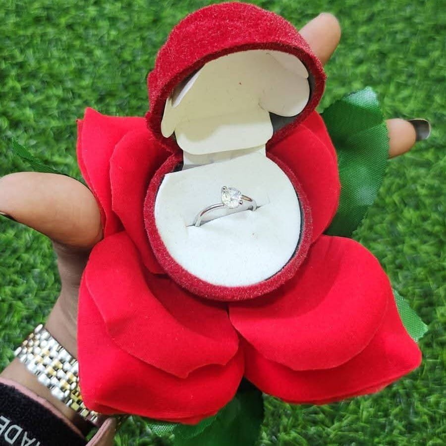 WhatsApp Image 2026-01-28 at 3.03.55 PM Display Red Rose Ring Box Stylish Red Box Shaped Rose Shaped Jewelry Box - Image 1