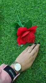 Display Red Rose Ring Box Stylish Red Box Shaped Rose Shaped Jewelry Box - Image 3