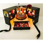 Premium Surprise Box Gift with Cake, Photos and Fairy Lights