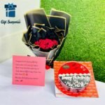 Premium Cake and Rose Bouquet Combo