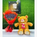 Chocolate Bouquet With Teddy Gift Combo