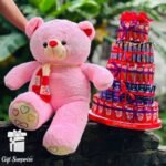 Luxury Teddy Bear & Chocolate Tower Gift Combo